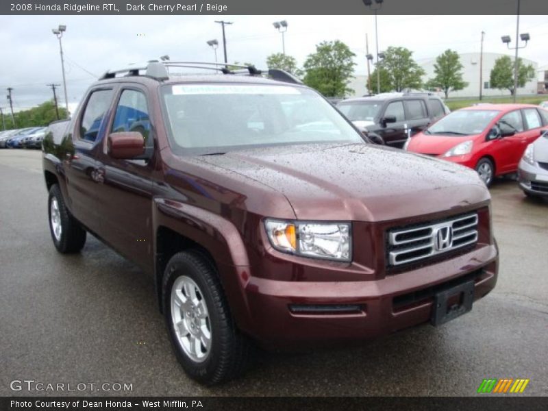 Dark Cherry Pearl / Beige 2008 Honda Ridgeline RTL