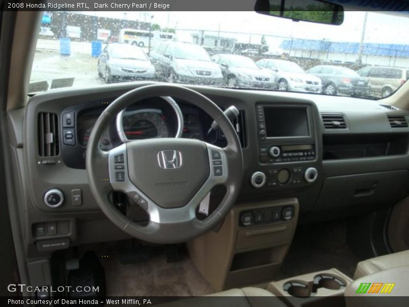 Dark Cherry Pearl / Beige 2008 Honda Ridgeline RTL