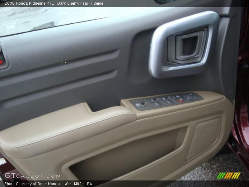 Dark Cherry Pearl / Beige 2008 Honda Ridgeline RTL