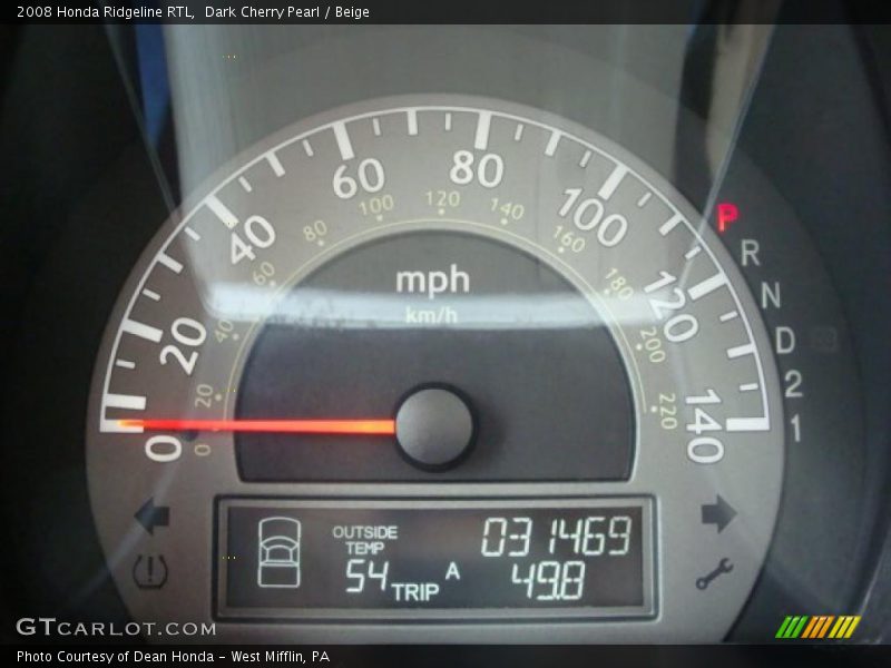 Dark Cherry Pearl / Beige 2008 Honda Ridgeline RTL