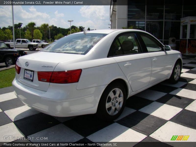 Powder White Pearl / Camel 2009 Hyundai Sonata GLS
