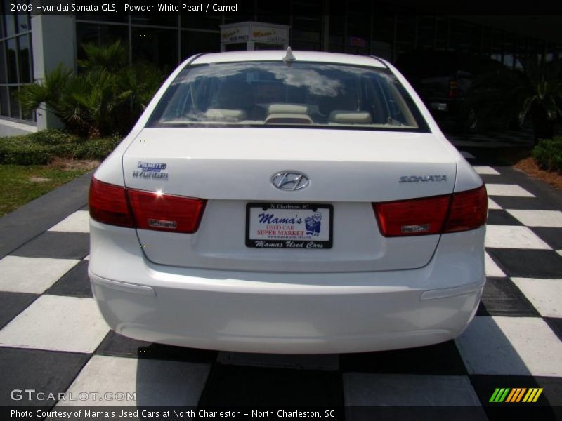 Powder White Pearl / Camel 2009 Hyundai Sonata GLS