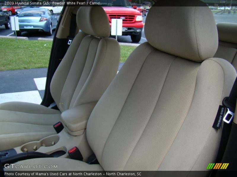 Powder White Pearl / Camel 2009 Hyundai Sonata GLS