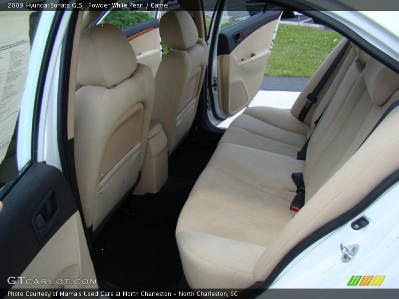 Powder White Pearl / Camel 2009 Hyundai Sonata GLS