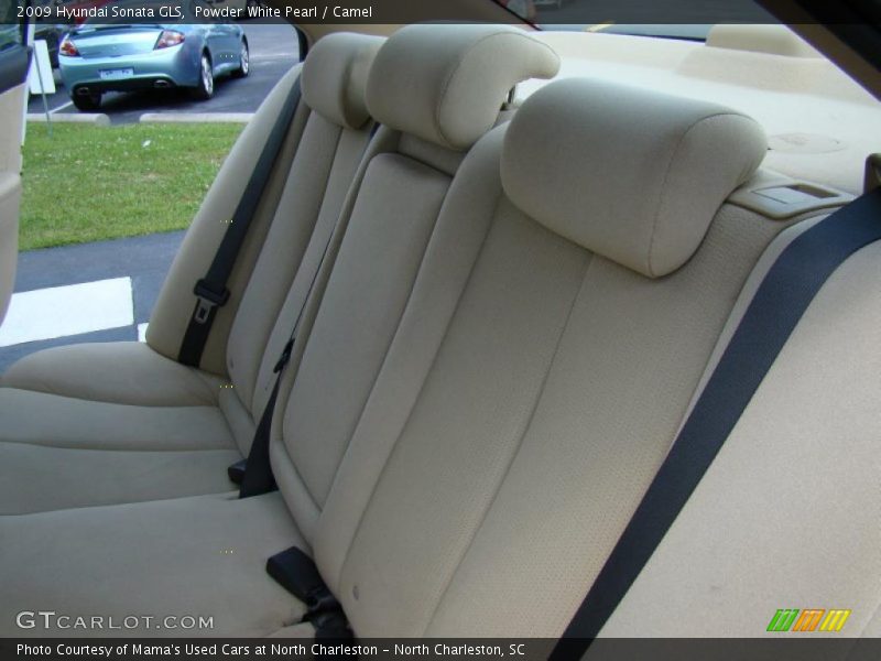 Powder White Pearl / Camel 2009 Hyundai Sonata GLS