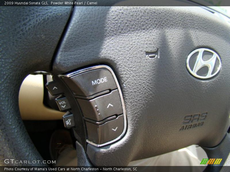 Powder White Pearl / Camel 2009 Hyundai Sonata GLS