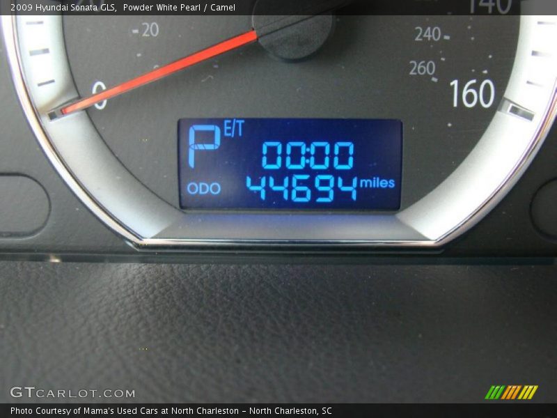Powder White Pearl / Camel 2009 Hyundai Sonata GLS