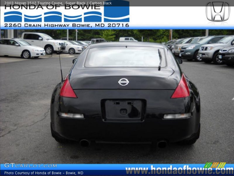 Super Black / Carbon Black 2003 Nissan 350Z Touring Coupe