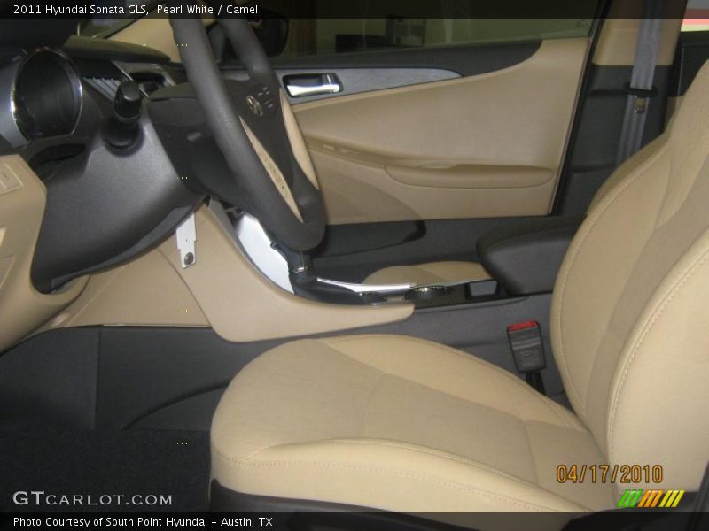 Pearl White / Camel 2011 Hyundai Sonata GLS