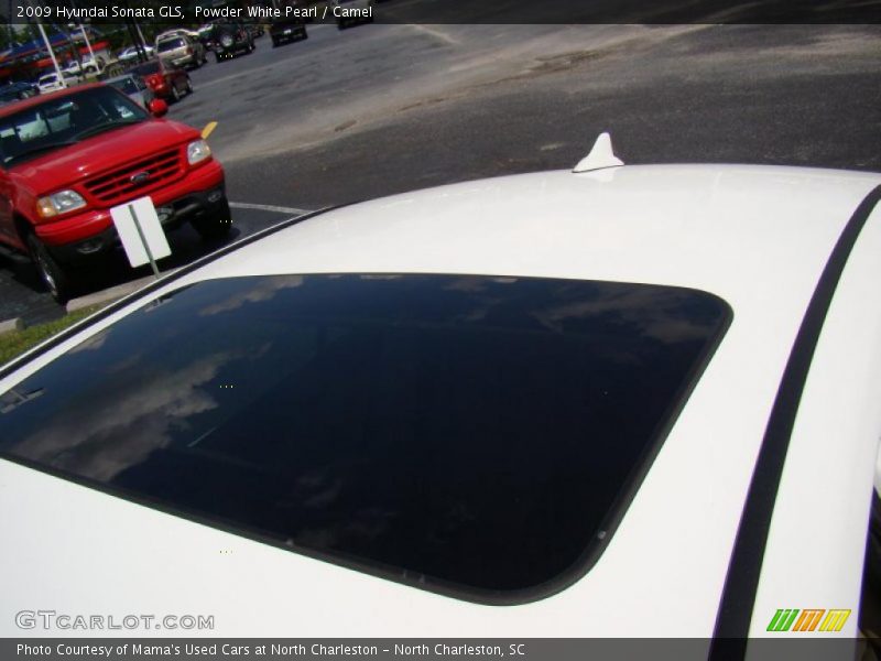 Powder White Pearl / Camel 2009 Hyundai Sonata GLS