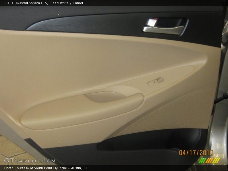Pearl White / Camel 2011 Hyundai Sonata GLS