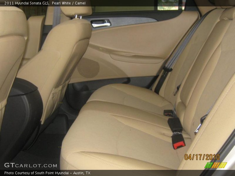 Pearl White / Camel 2011 Hyundai Sonata GLS