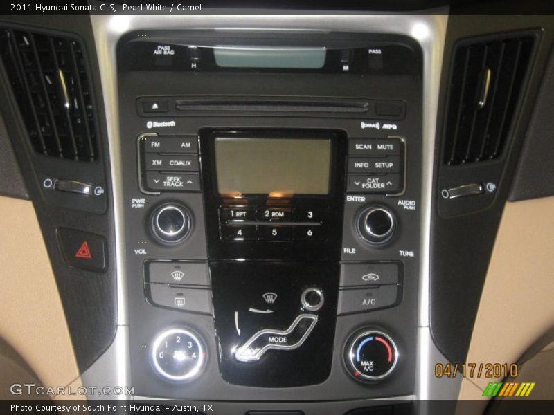 Pearl White / Camel 2011 Hyundai Sonata GLS