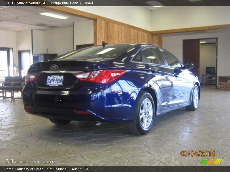 Indigo Blue Pearl / Camel 2011 Hyundai Sonata GLS
