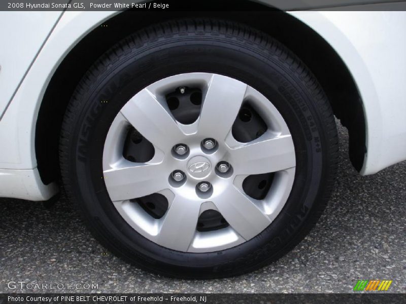 Powder White Pearl / Beige 2008 Hyundai Sonata GLS