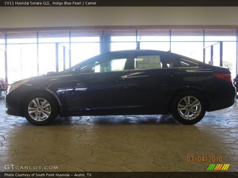 Indigo Blue Pearl / Camel 2011 Hyundai Sonata GLS