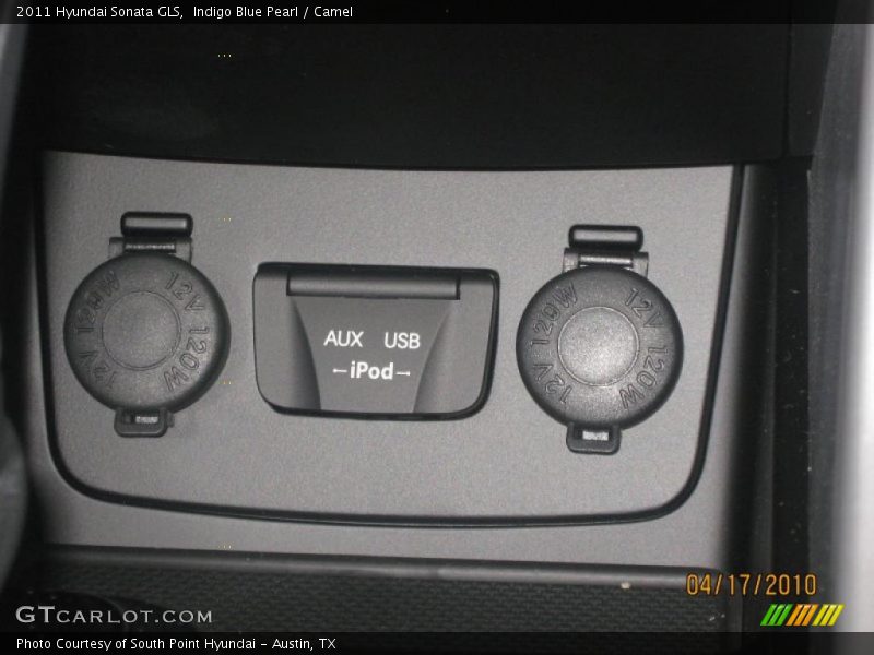 Indigo Blue Pearl / Camel 2011 Hyundai Sonata GLS