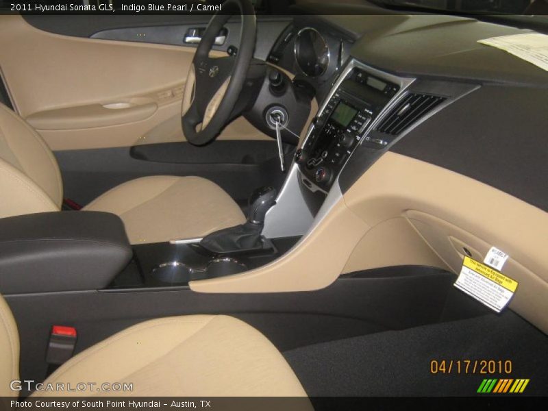 Indigo Blue Pearl / Camel 2011 Hyundai Sonata GLS