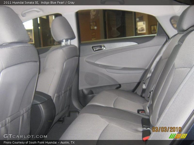 Indigo Blue Pearl / Gray 2011 Hyundai Sonata SE