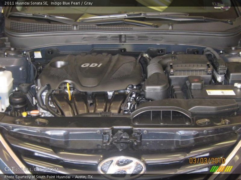 Indigo Blue Pearl / Gray 2011 Hyundai Sonata SE
