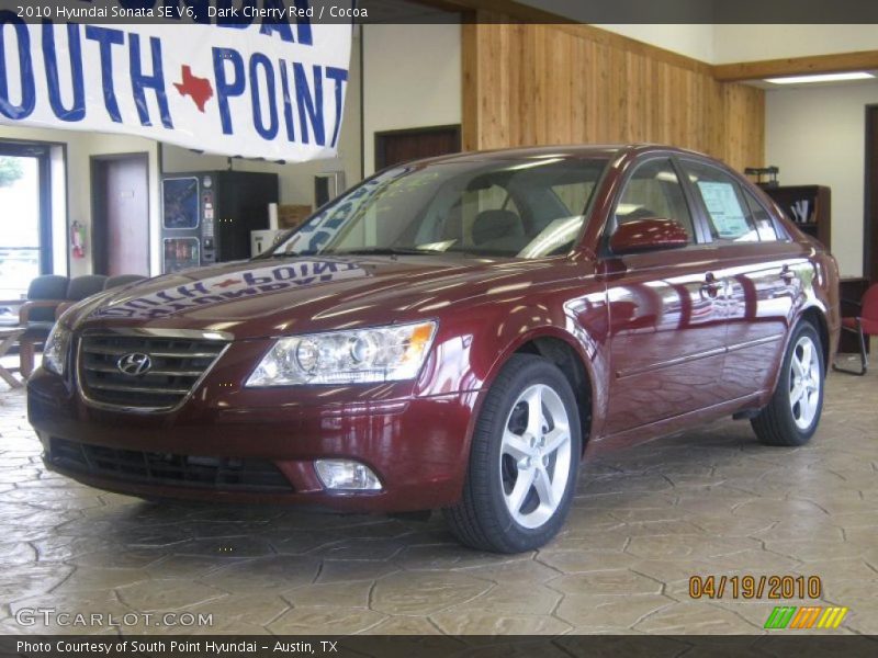 Dark Cherry Red / Cocoa 2010 Hyundai Sonata SE V6