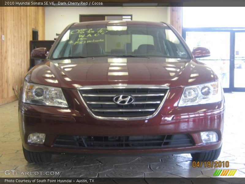 Dark Cherry Red / Cocoa 2010 Hyundai Sonata SE V6