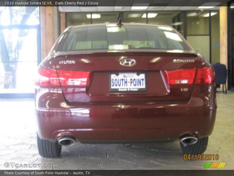 Dark Cherry Red / Cocoa 2010 Hyundai Sonata SE V6