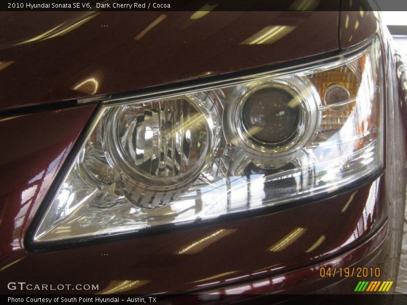 Dark Cherry Red / Cocoa 2010 Hyundai Sonata SE V6