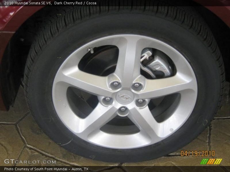 Dark Cherry Red / Cocoa 2010 Hyundai Sonata SE V6