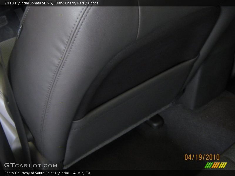 Dark Cherry Red / Cocoa 2010 Hyundai Sonata SE V6