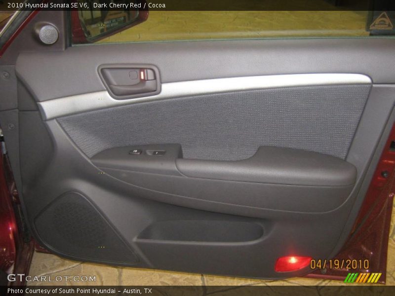 Dark Cherry Red / Cocoa 2010 Hyundai Sonata SE V6