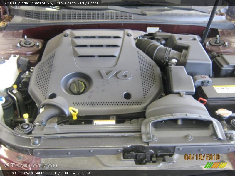 Dark Cherry Red / Cocoa 2010 Hyundai Sonata SE V6