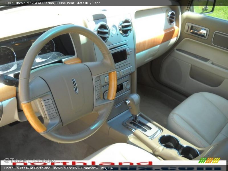 Dune Pearl Metallic / Sand 2007 Lincoln MKZ AWD Sedan