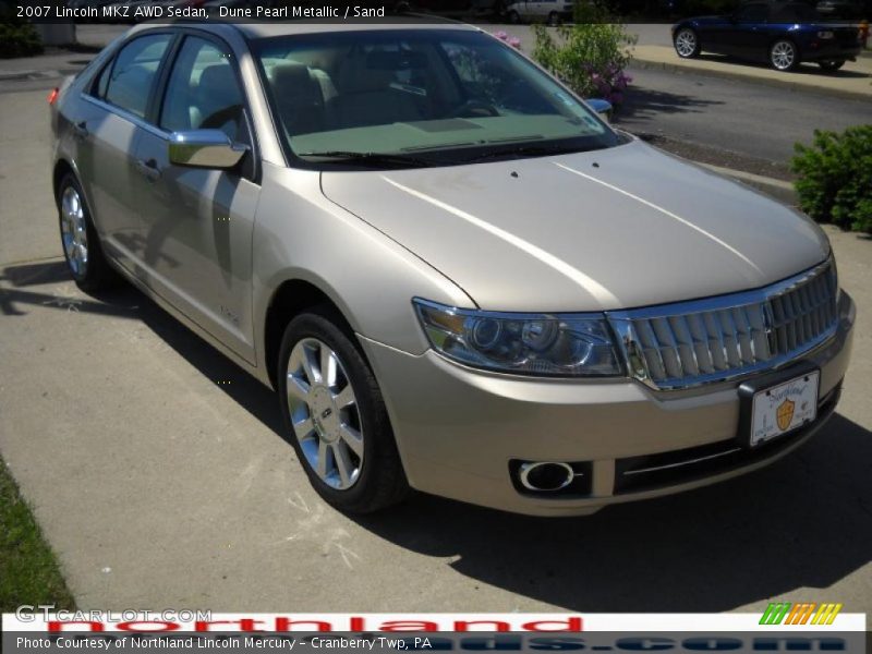 Dune Pearl Metallic / Sand 2007 Lincoln MKZ AWD Sedan