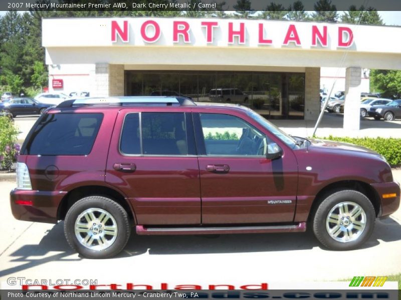 Dark Cherry Metallic / Camel 2007 Mercury Mountaineer Premier AWD