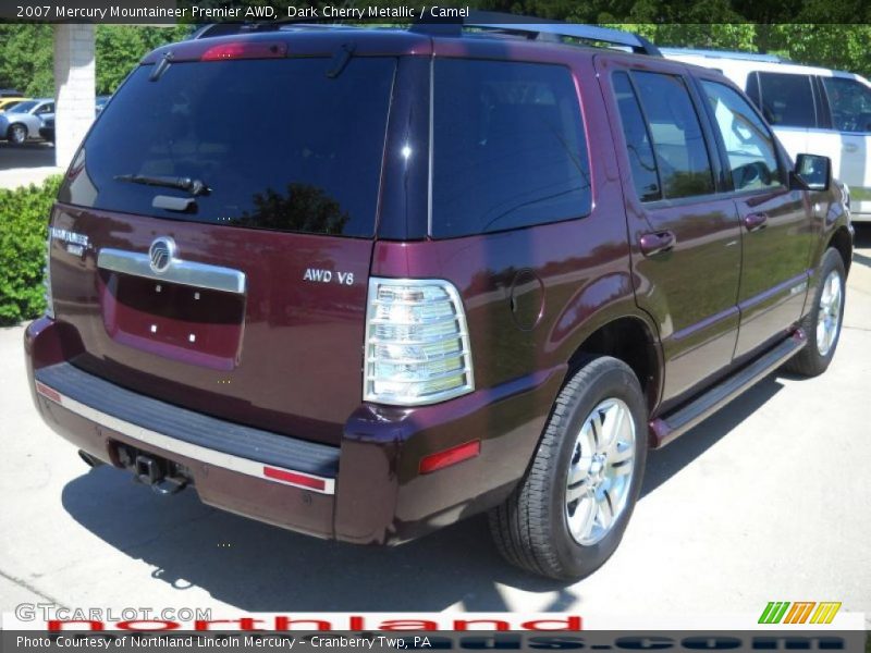 Dark Cherry Metallic / Camel 2007 Mercury Mountaineer Premier AWD