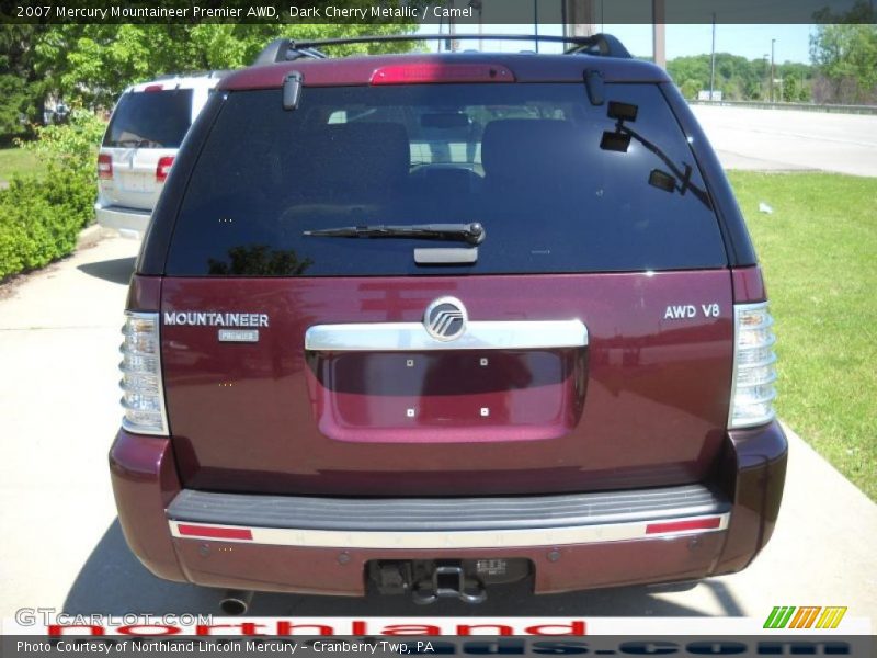 Dark Cherry Metallic / Camel 2007 Mercury Mountaineer Premier AWD