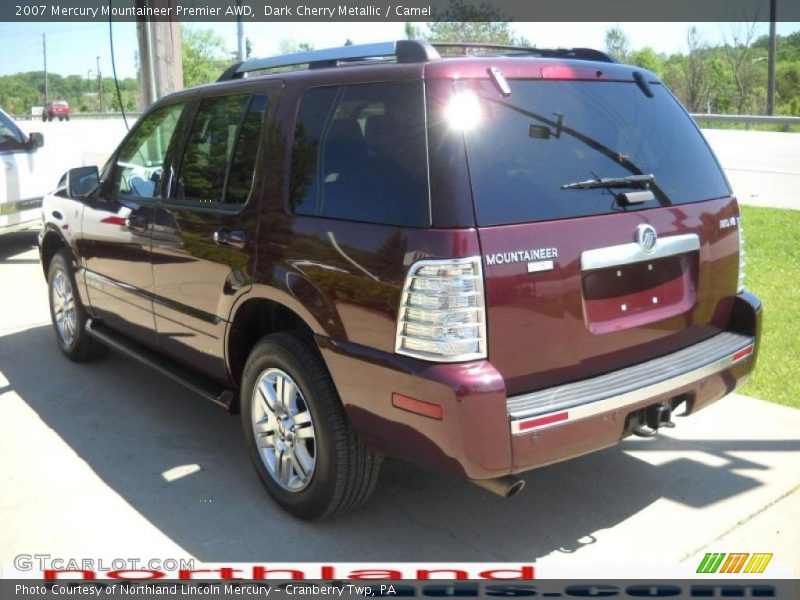 Dark Cherry Metallic / Camel 2007 Mercury Mountaineer Premier AWD