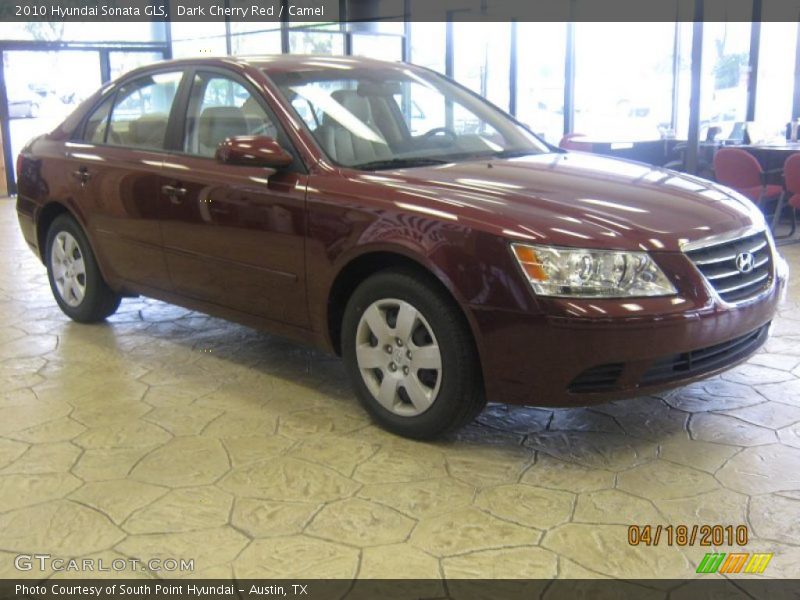 Dark Cherry Red / Camel 2010 Hyundai Sonata GLS