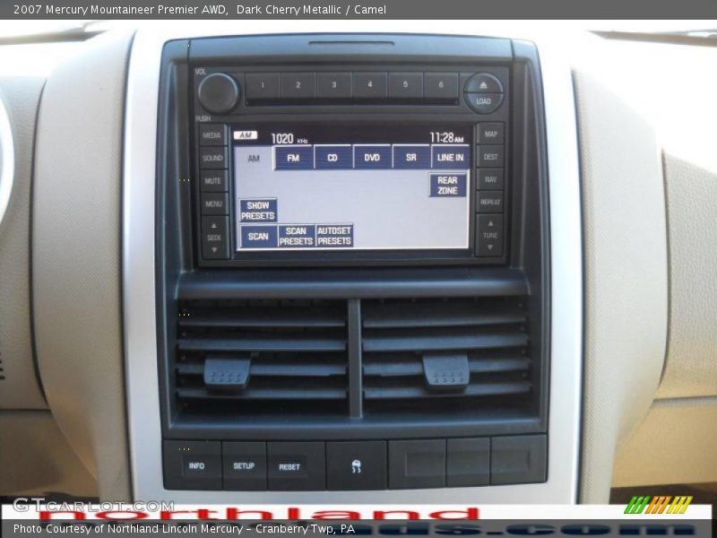 Dark Cherry Metallic / Camel 2007 Mercury Mountaineer Premier AWD