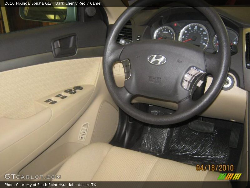 Dark Cherry Red / Camel 2010 Hyundai Sonata GLS