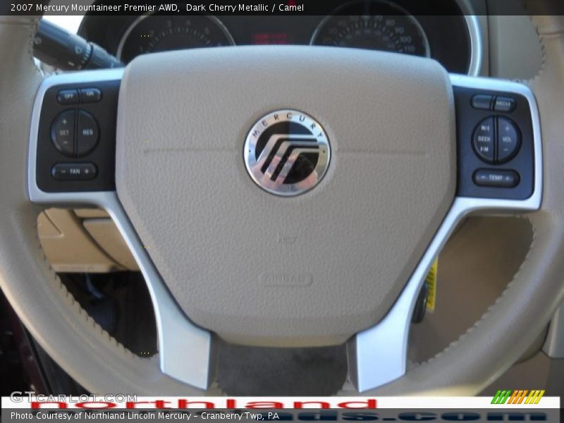 Dark Cherry Metallic / Camel 2007 Mercury Mountaineer Premier AWD