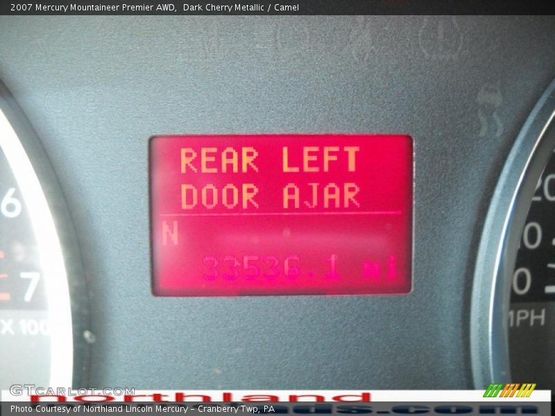 Dark Cherry Metallic / Camel 2007 Mercury Mountaineer Premier AWD