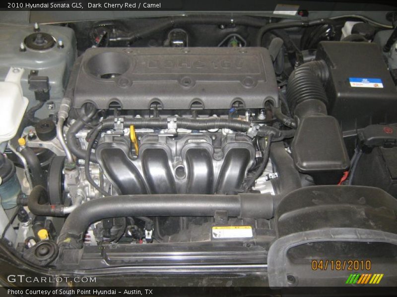 Dark Cherry Red / Camel 2010 Hyundai Sonata GLS