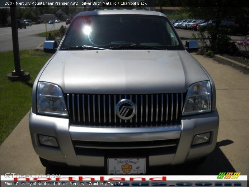 Silver Birch Metallic / Charcoal Black 2007 Mercury Mountaineer Premier AWD