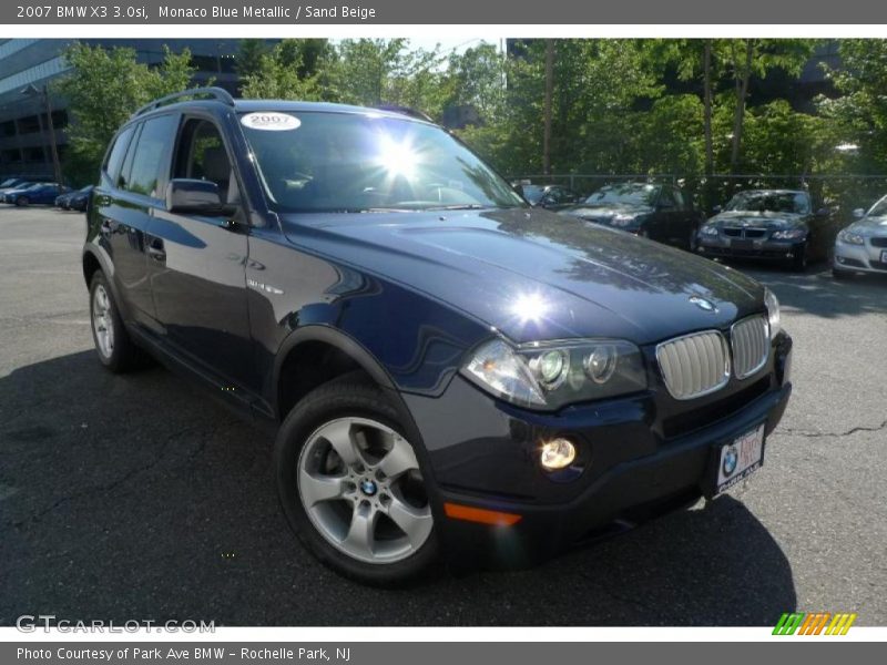 Monaco Blue Metallic / Sand Beige 2007 BMW X3 3.0si