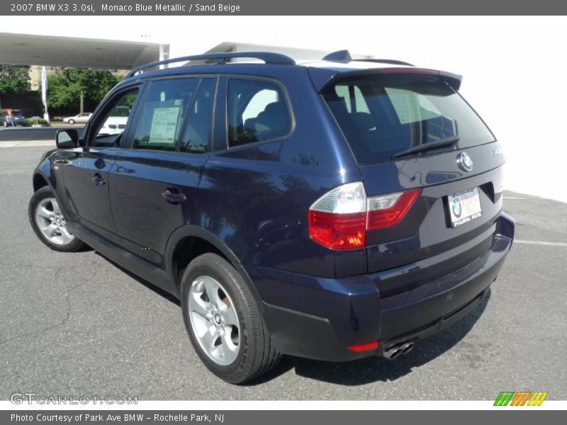 Monaco Blue Metallic / Sand Beige 2007 BMW X3 3.0si