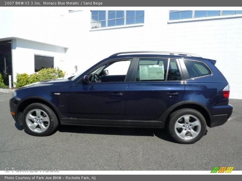 Monaco Blue Metallic / Sand Beige 2007 BMW X3 3.0si