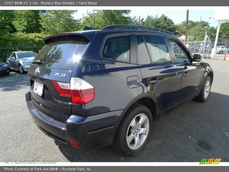 Monaco Blue Metallic / Sand Beige 2007 BMW X3 3.0si