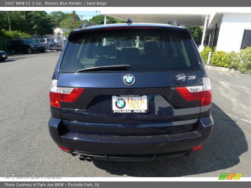 Monaco Blue Metallic / Sand Beige 2007 BMW X3 3.0si